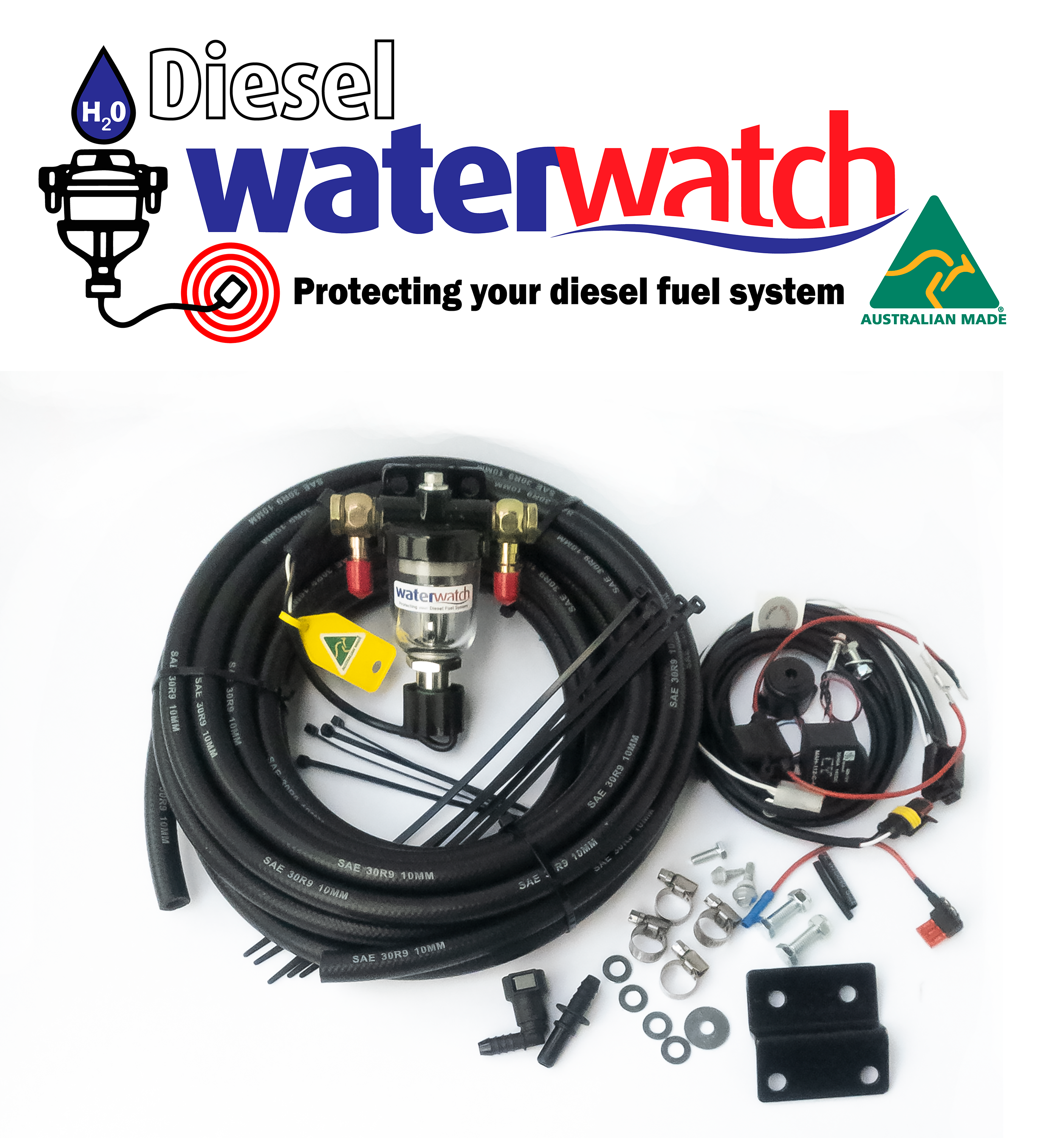 DIESEL Water Trap/Separator Pre-Filter Electronic Water Detection Ford