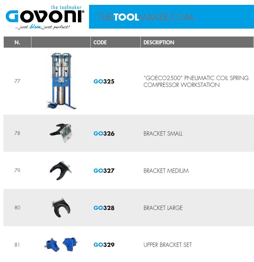 Specialist Tools AU Automotive Diesel Govoni Safety Spring Compressor Safety Coil Spring Compressor Heavy Duty - Passengers Cars, SUV & Commercial Vehicles Govoni