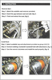 Specialist Tools AU Automotive Diesel Crankshaft Oil Seals & Engine Oil Tools Crankshaft & Camshaft Seal Remover And Installer Kit