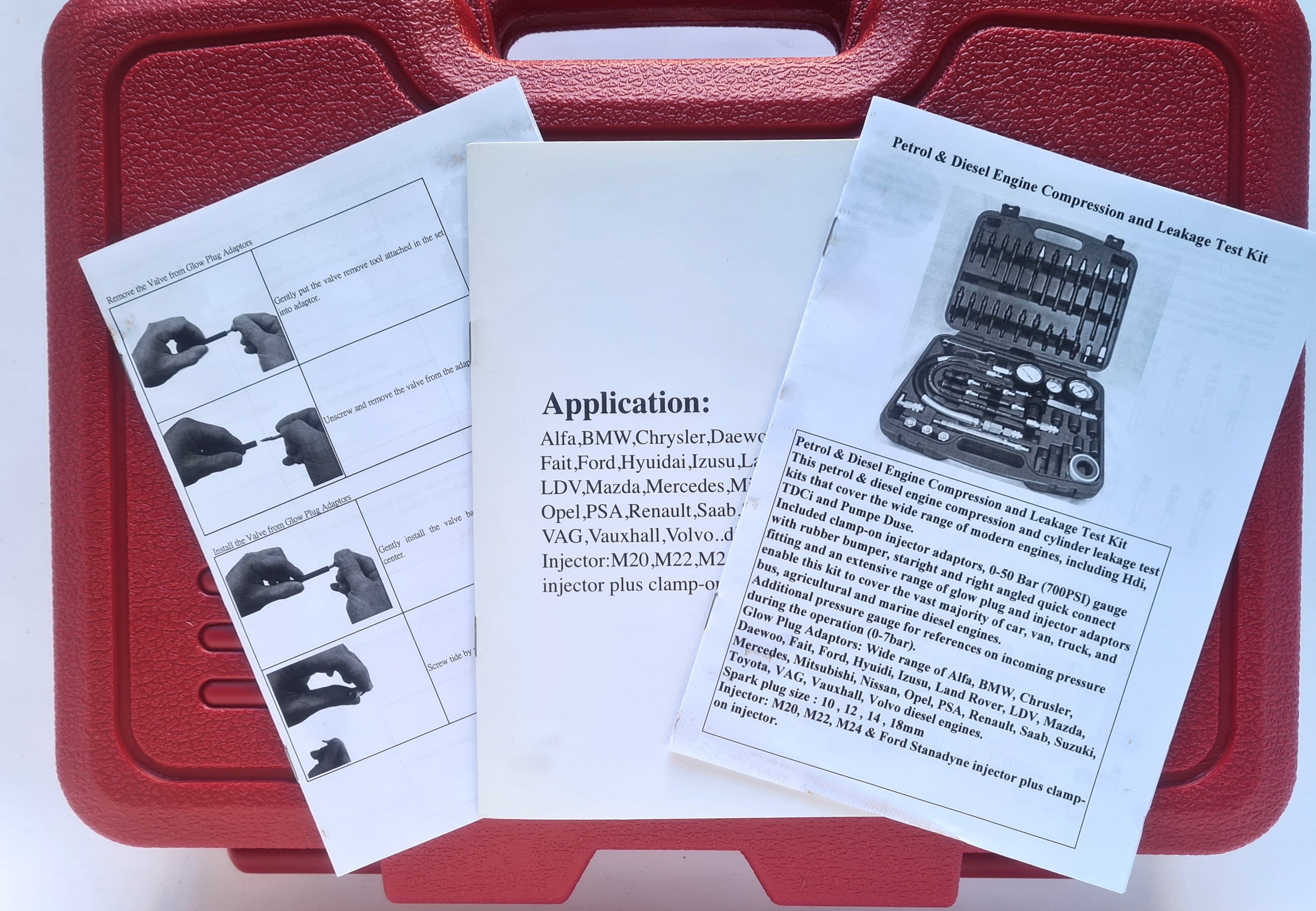 Specialist Tools AU Automotive Diesel Diagnostic Tools Comprehensive  Compression & Leakage Test Kit - Petrol and Diesel Vehicles