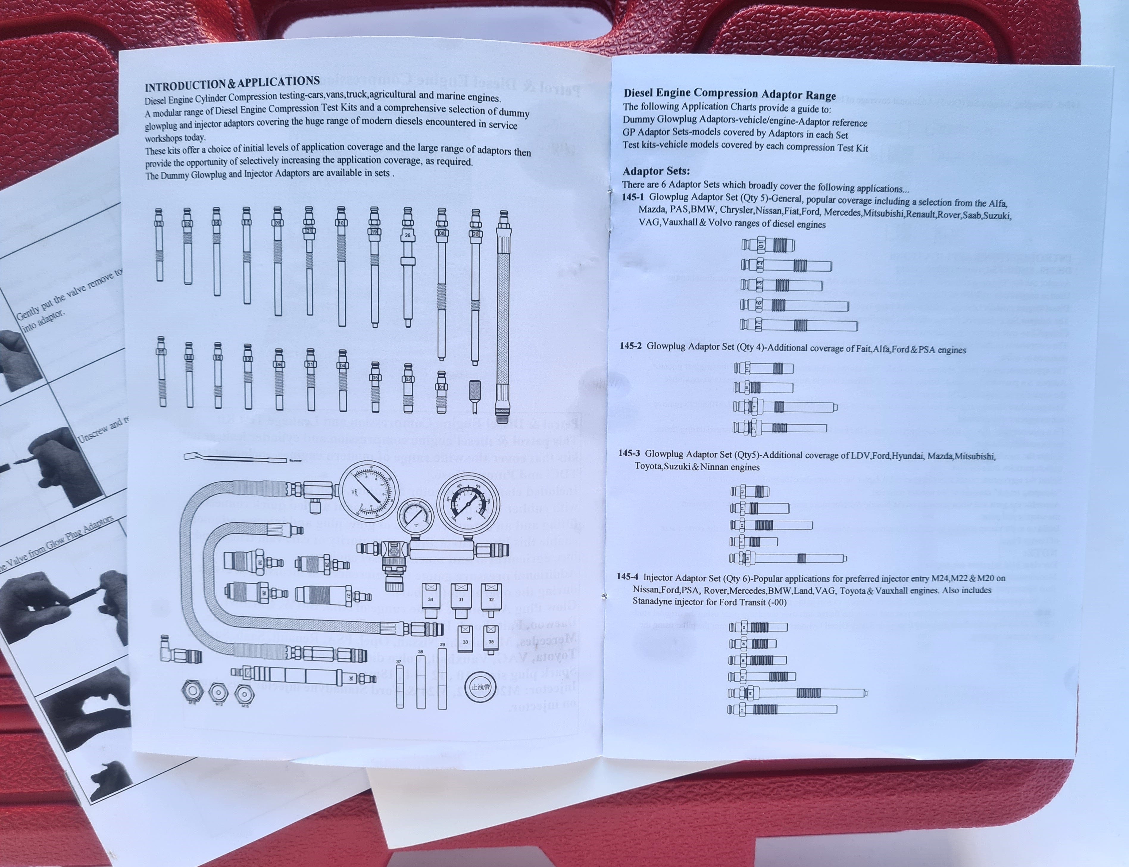 Specialist Tools AU Automotive Diesel Diagnostic Tools Comprehensive  Compression & Leakage Test Kit - Petrol and Diesel Vehicles