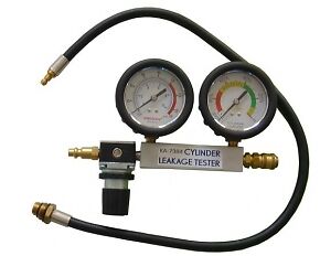 Cylinder Leakage Tester Diesel PSI & Bar Percentage Gauge