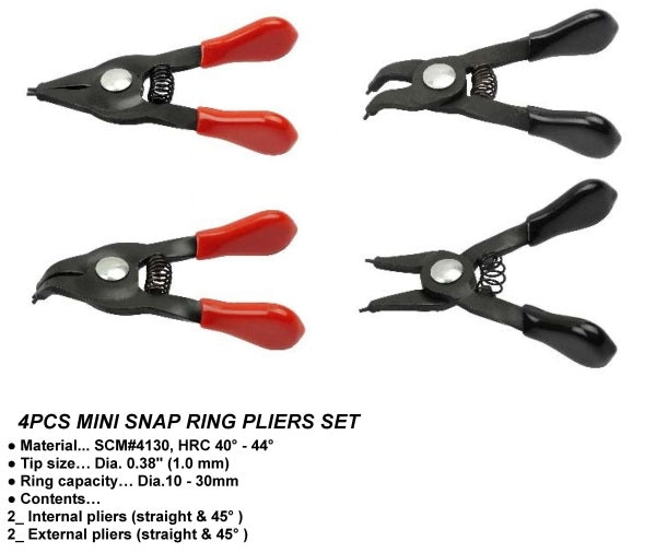 Mini Snap-Ring Pliers Set For S-Ring & R-Ring Tools